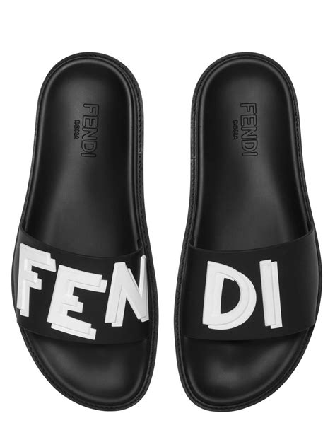 mens fendi slides on sale|fendi slides heels.